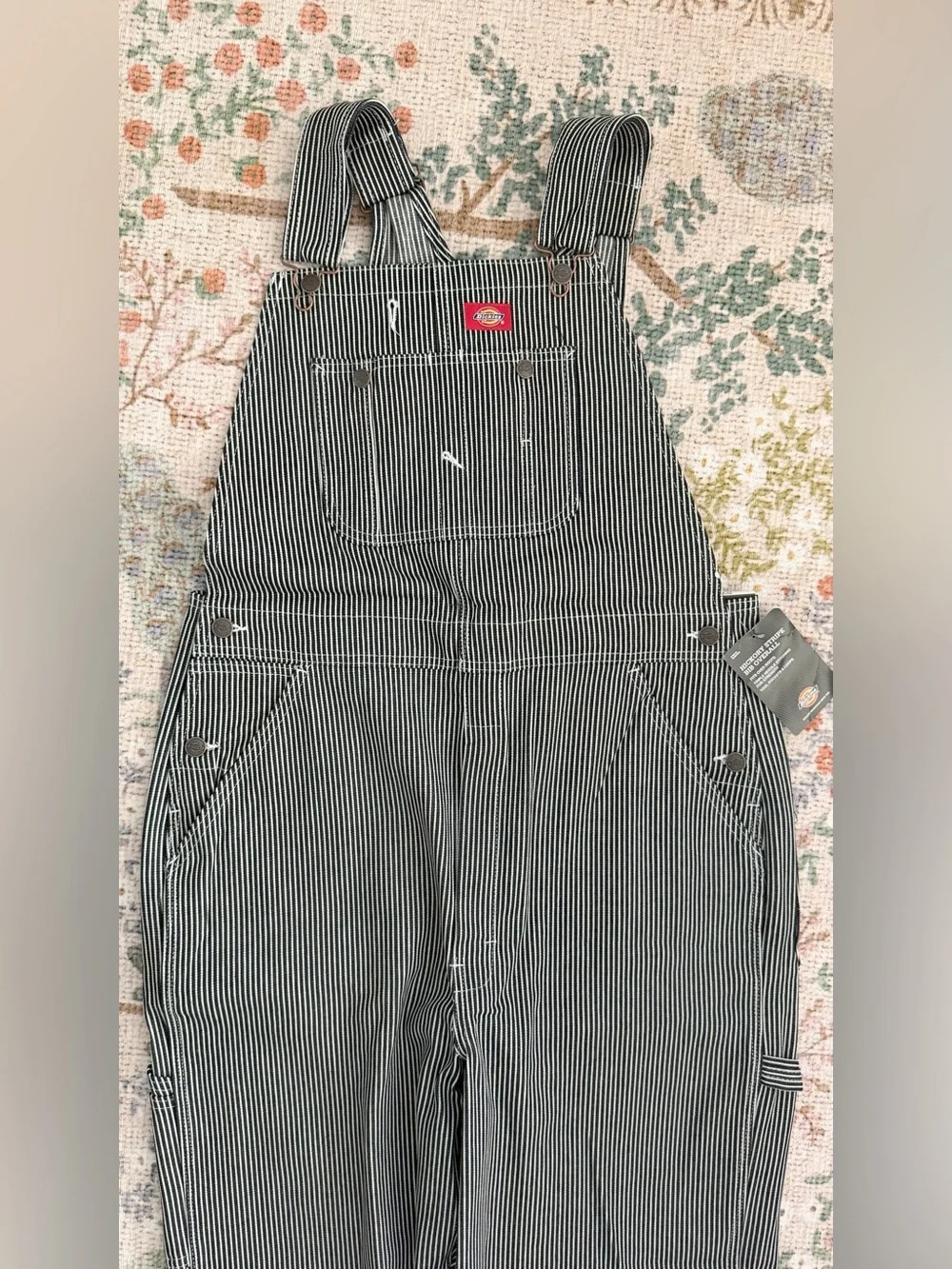 DICKIES Hickory Striped Bib Overalls 36 x 32